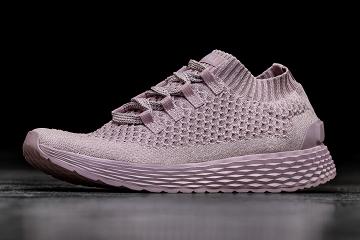 Men's Nobull Lilac Knit Running Shoes Pink | SG I2018L